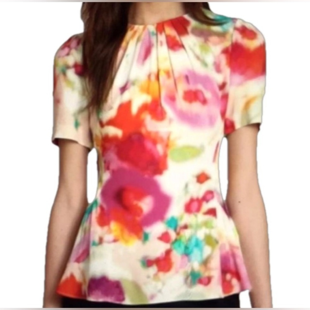 Kate Spade Vibrant Floral Blouse